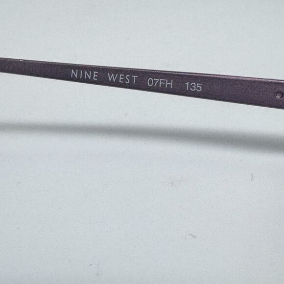 Nine West 327 07FH 47-20-130 Lavender Metal Half Rim Eyeglasses Frame H17139 - Picture 5 of 7
